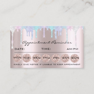 Möte påminnelsekortsMakeup Unicorn Holograph Visitkort