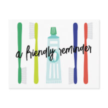 Möte påminnelsevykort för tandläkarkontor