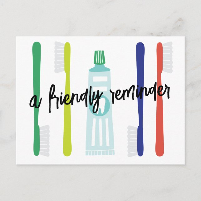 Möte påminnelsevykort för tandläkarkontor vykort (Framsida)