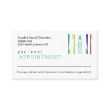 Möte påminnningskort för tandläkarkontor