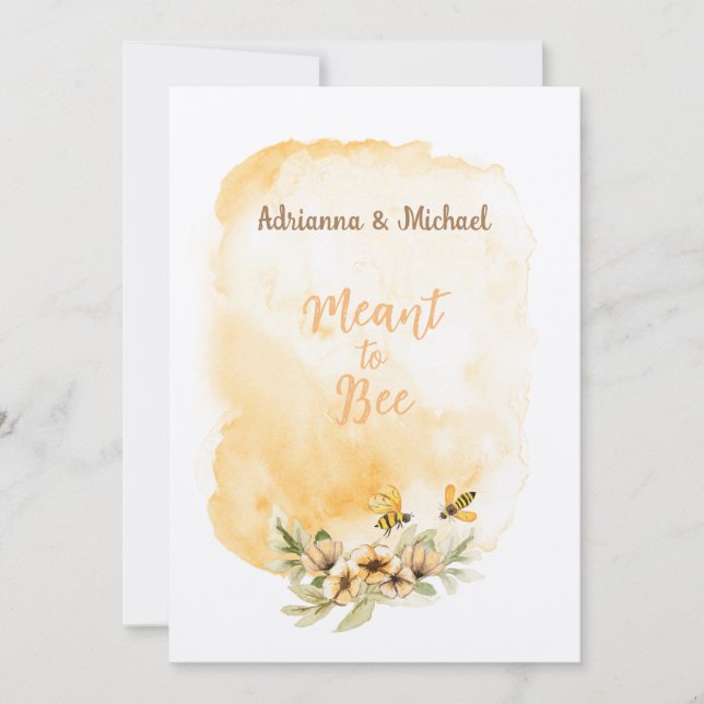 Möte till BeCute-prisvärd bröllopsinbjudan Inbjudningar (Framsida)