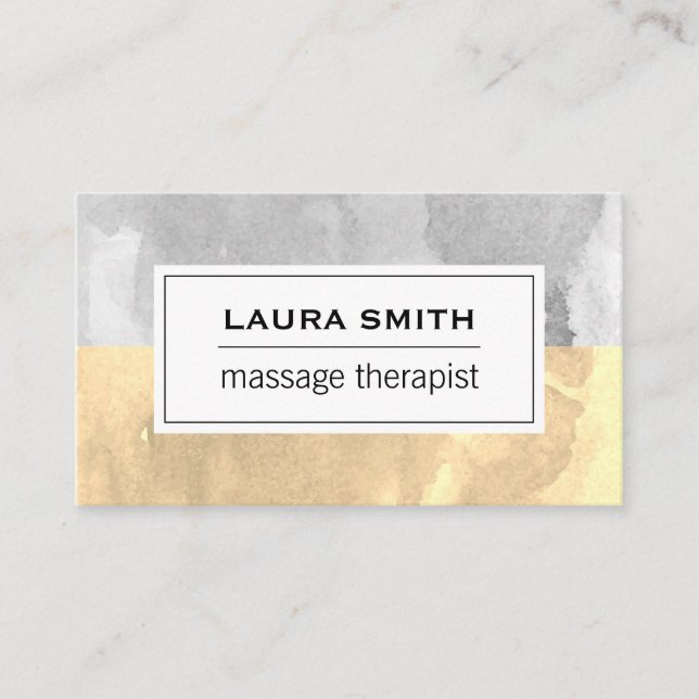 Möte vattenfärgning två gånger ton tidsbeställning kort (Framsida)