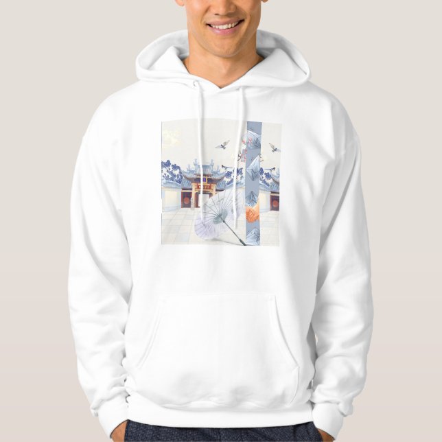 Möte vid templet: Sidenparasollen Hoodie (Framsida)