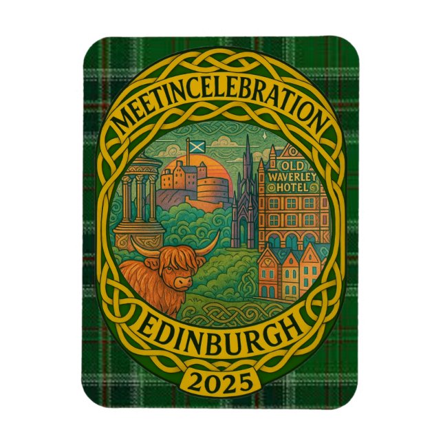 Mötei firandet Edinburgh 2025 - Dag-tid-magnet Magnet (Vertikal)
