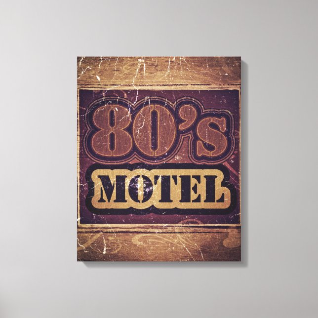 Motel för vintage 80 - arbetsyta canvastryck (Framsida)