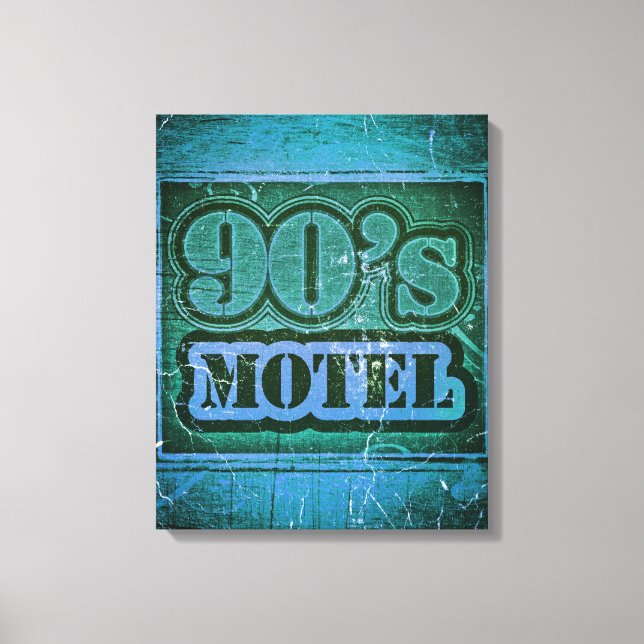 Motel för vintage 90 - arbetsyta canvastryck (Framsida)