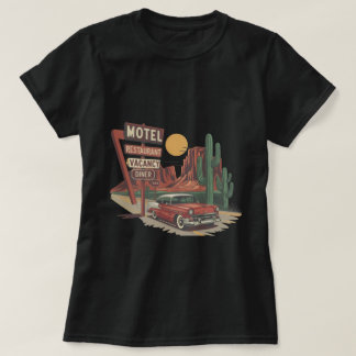 MOTEL RESTAURANT VACANCY DINER 666 Classic Car Des T Shirt