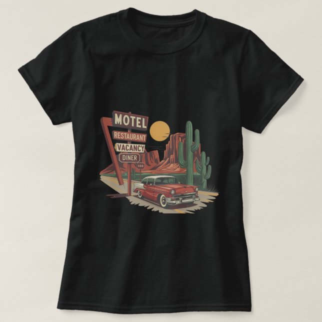 MOTELL RESTAURANG LEDIG PLATS MATSERVERING 666 Kla T Shirt (Design framsida)