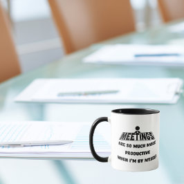 Möten är mer produktiva när jag är ensam mugg