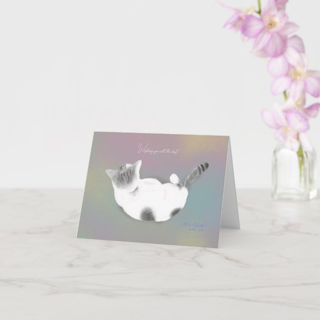 "Möten i Kärlek"Viktat gratulationskort Kort (Orkide)