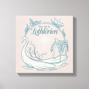 Mötes i LOTHLORIEN™ - Svanbåt Canvastryck