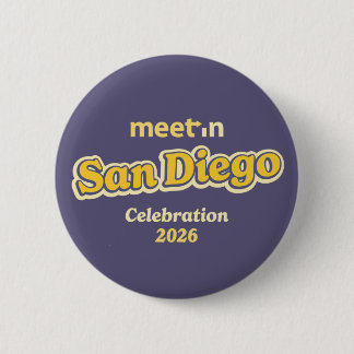 Mötes-i-San Diego-knapp - mörk bakgrund Knapp