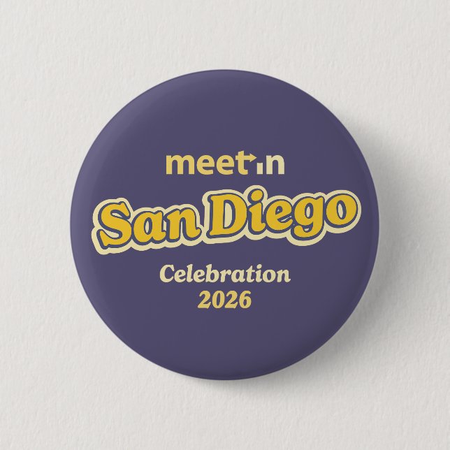 Mötes-i-San Diego-knapp - mörk bakgrund Knapp (Framsida)
