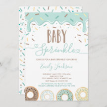 Mötesbaby Gjutdeg Invitation Ösregn Med Kärlek