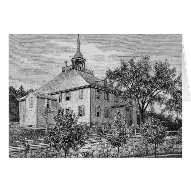 Möteshus i Hingham Hälsningskort (Framsidan Horizontal)