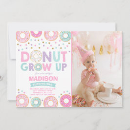 Mötesinbjudan för födelsedagsdonut - Donut - Växa  Inbjudningar