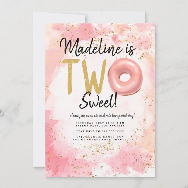 Möteskort för Donuts 2-årsdag Inbjudningar (Framsida)