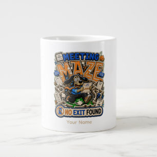 Möteslabyrint Personlig Rolig Kontors-T-Shirt, Cu Jumbo Mugg