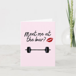 Mötesplats på roliga gymmet Alla hjärtans dag-kort Kort