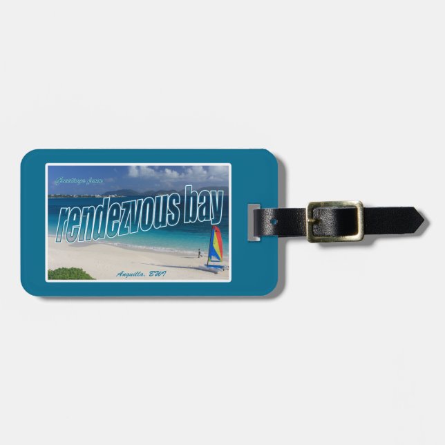 Mötesplatsfjärd, Anguilla bagagemärkre Bagagebricka (Horisontell Framsida)