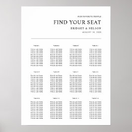 Mötesschema för modernt bröllop poster