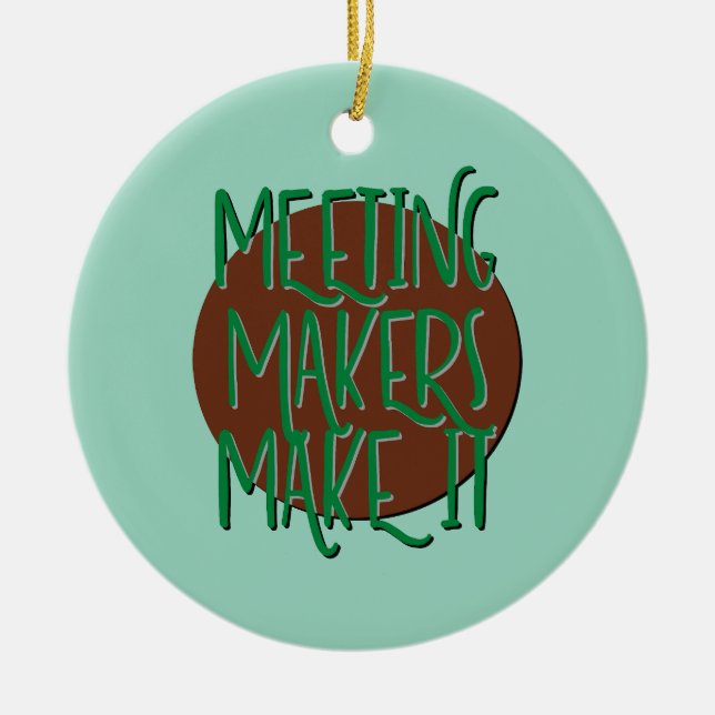 Mötestillverkare gör det till återställningstid julgransprydnad keramik (Framsidan)