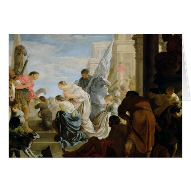Mötet av Anthony och Cleopatra, c.1645 Hälsningskort (Framsidan Horizontal)