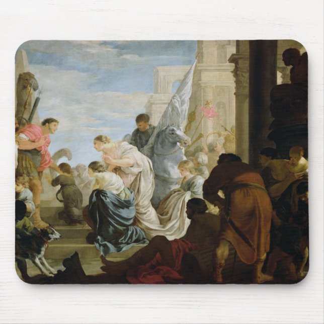 Mötet av Anthony och Cleopatra, c.1645 Musmatta (Framsidan)