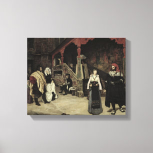 Mötet av Faust och margueriten, 1860 Canvastryck