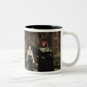 Mötet av Faust och margueriten, 1860 Två-Tonad Mugg