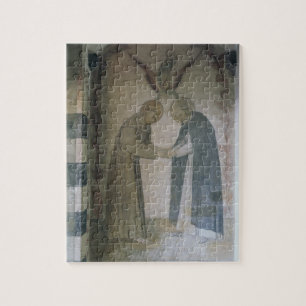 Mötet av St Dominic och St Francis (fresco Pussel