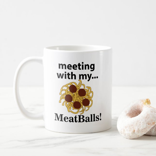 Mötet med mina köttbollar. kaffemugg (Med munk)