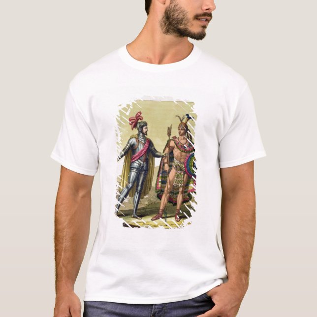 Mötet mellan Hernando Cortes (1485-1547) T Shirt (Framsida)