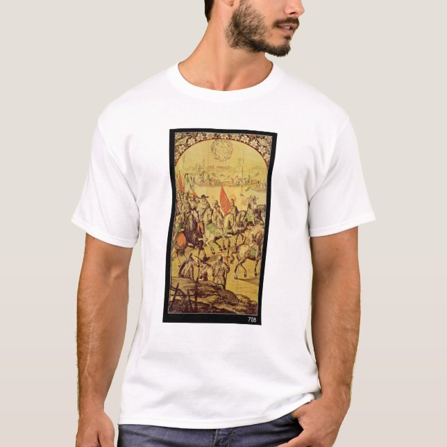 Mötet mellan Hernando Cortes T-shirt (Framsida)