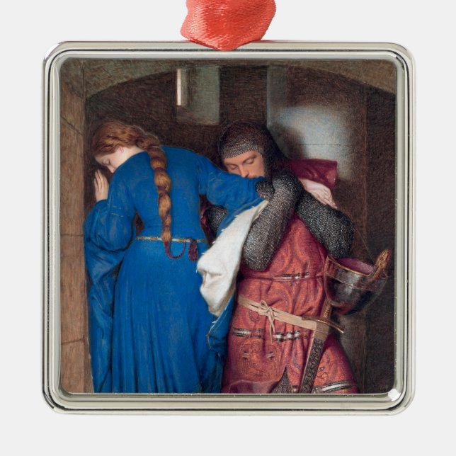 Mötet om Turret Trappor (av F.W. Burton) Julgransprydnad Metall (Framsidan)