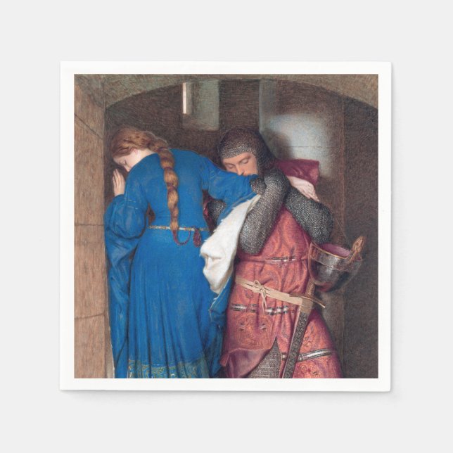 Mötet om Turret Trappor (av F.W. Burton) Pappersservett (Framsidan)