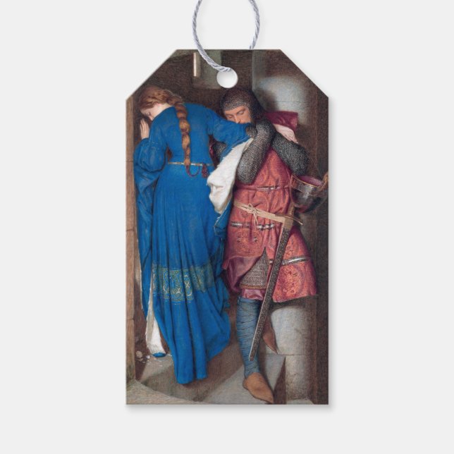 Mötet om Turret Trappor (av F.W. Burton) Presentetikett (Framsidan)