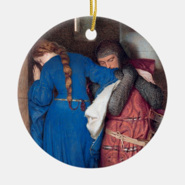 Mötet om Turret Trappor av Frederic Burton Julgransprydnad Keramik (Framsidan)