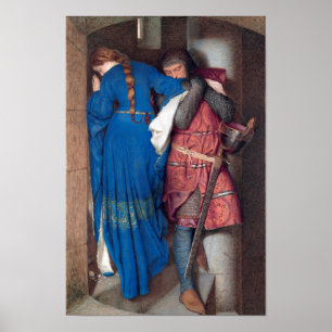 Mötet om Turret Trappor av Frederic Burton Poster