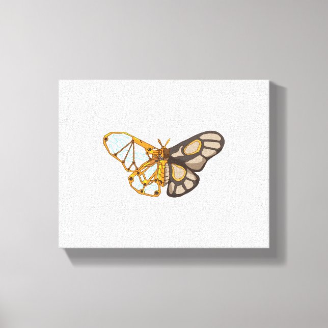 Moth Butterfly Dragonfly Insekt Canvastryck (Framsida)