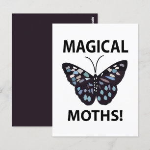 Moth Butterfly Magic Moths Vykort