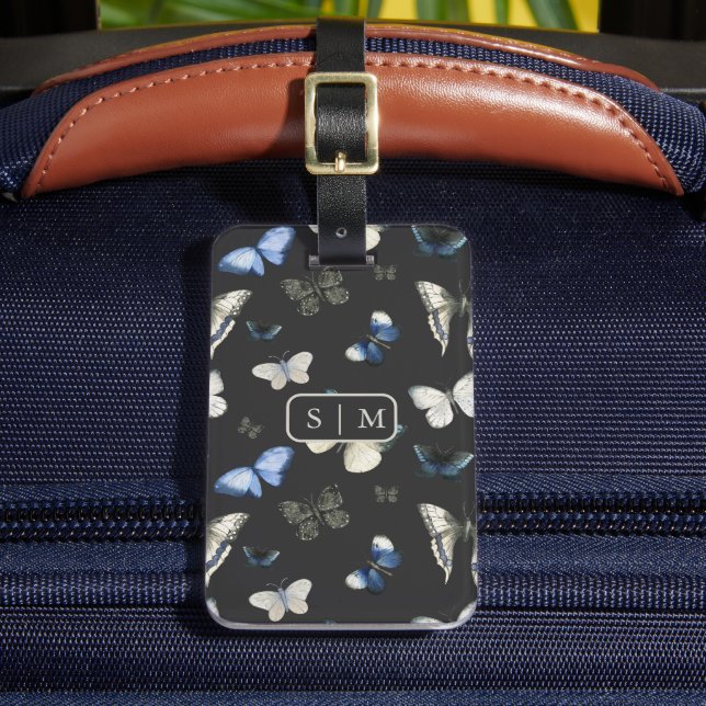 Moth Butterfly mönster Bagagebricka (Framsida Insitu 2)