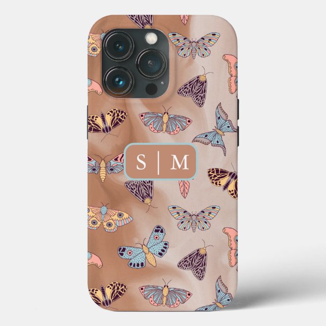 Moth Butterfly mönster Fodral-Mate iphone case (Baksida )