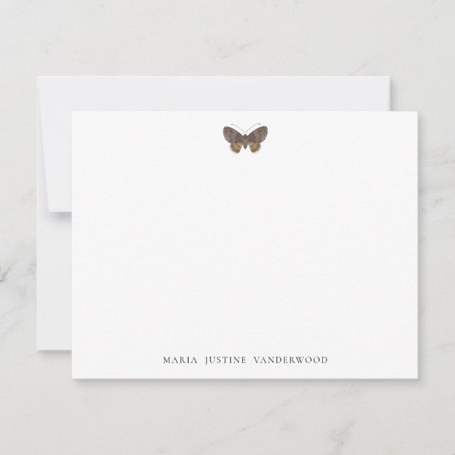 Moth Classic Personlig Stationery Note Card Anteckningskort (Framsida)