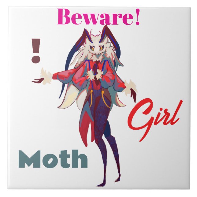 Moth girl anime kakelplatta (Framsidan)