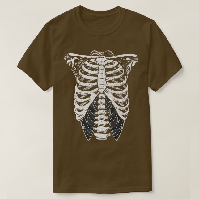 Moth Grunge Fairycore Aesthetic Mall Goth Skeleton T Shirt (Design framsida)