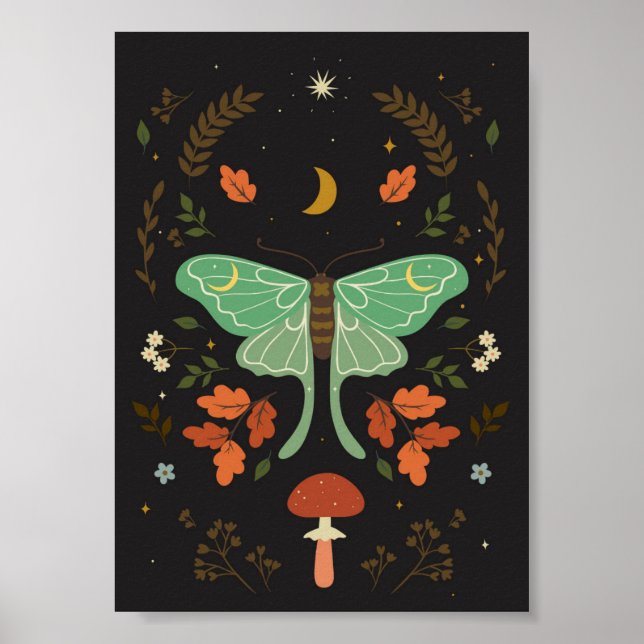 Moth i Boho stil. Poster (Framsidan)