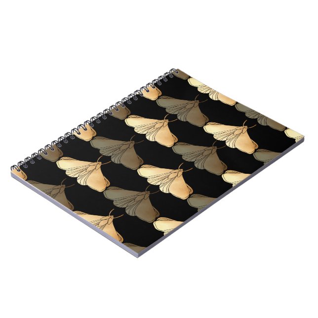 Moth i guld mönster anteckningsbok (Vänstra Sidan)