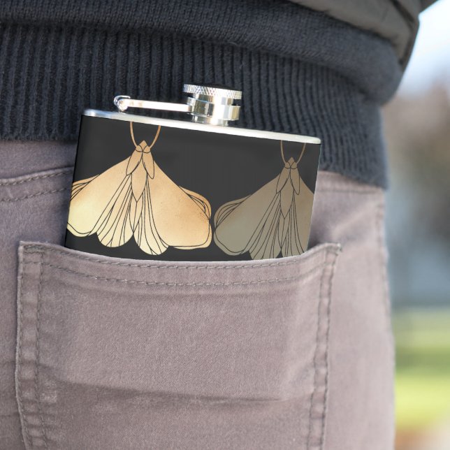 Moth i guld mönster fickplunta (In Situ)