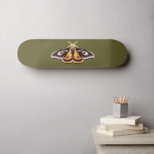Moth Insekt Art Goblincore Saturnia Witchy Grönt Mini Skateboard Bräda 18,5 Cm
